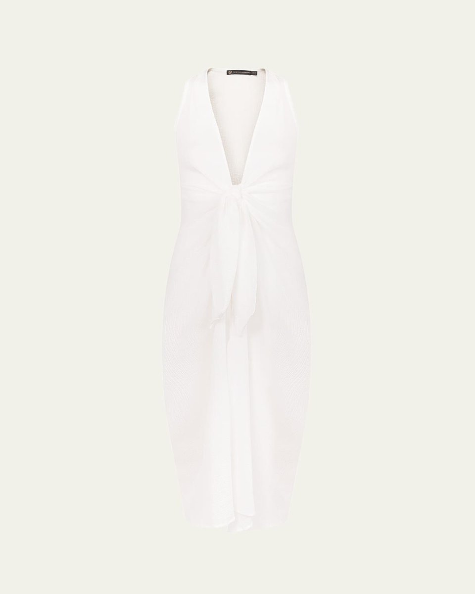 Solid Mita Long Gauze Coverup